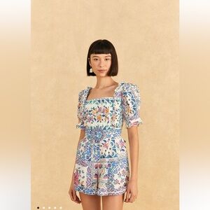 Pristine. Brand New (without tags) Never Worn. Farm Rio Floral Belted Jumpsuit